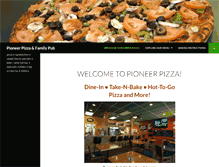 Tablet Screenshot of pioneerpizzaonline.com